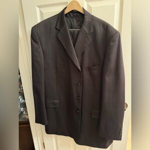 3 piece suit. Jacket-52 long.   Unsure of pants size-likely 44 or 46 waist. Used